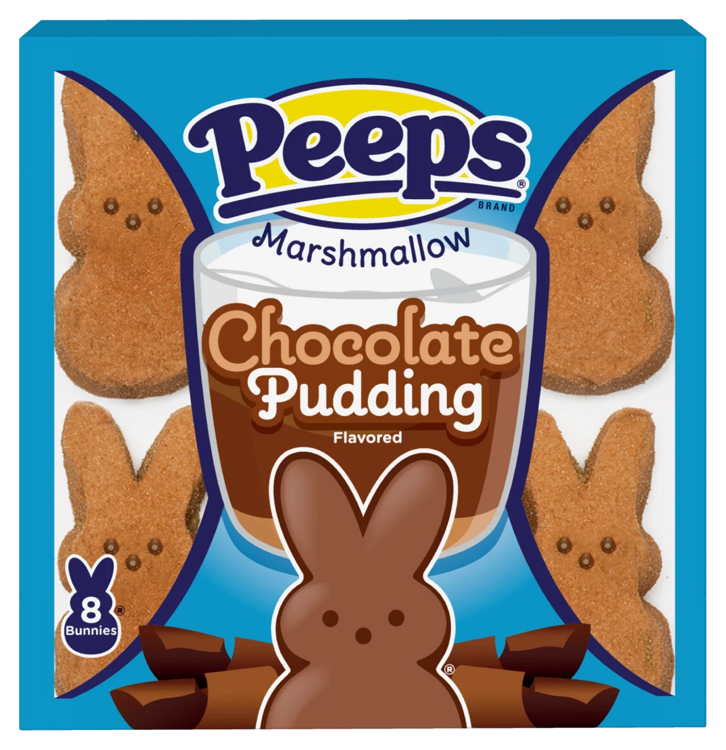 Peeps Marshmallow Bunnies Chocolate Pudding Chicks 8ct (85g)