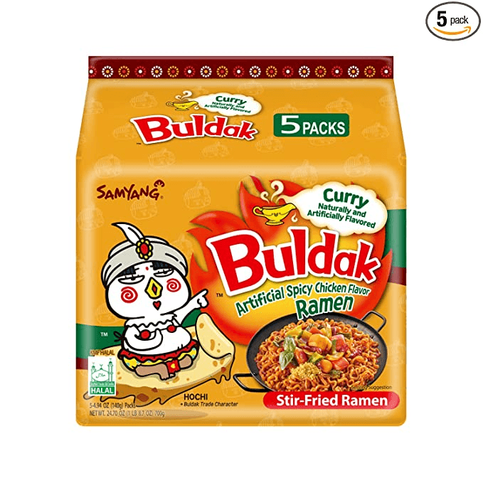 Samyang Buldak Curry Flavour Ramen Noodles (140g) (5 Pack)