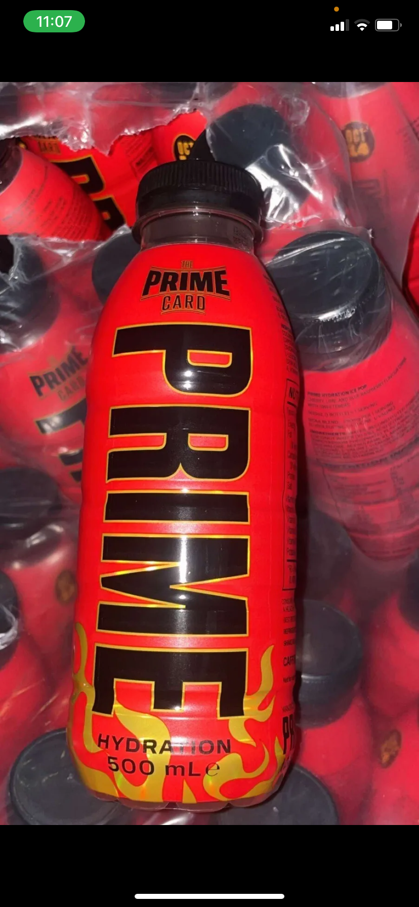 Prime Hydration - Prime Card Red Bottle Misfits