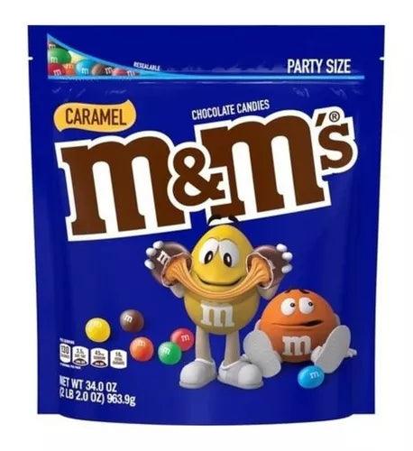 M&M’s Caramel Party Size Bag 34oz Resealable Bag Candies (963g)