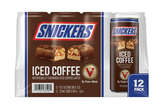 Snickers Iced Coffee -Victor Allen’s - 237ml x 12 Cans
