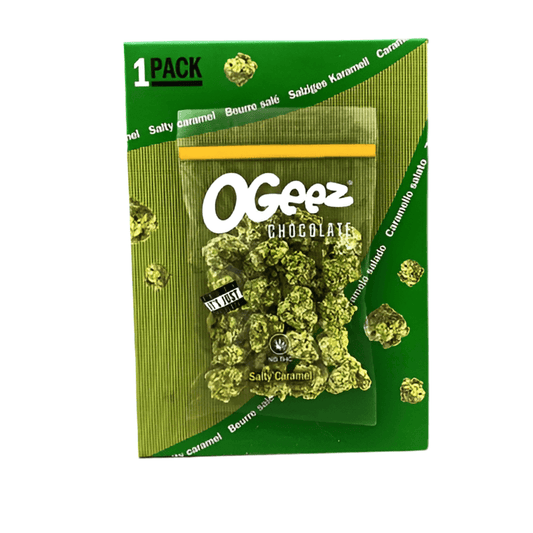 Ogeez Krunch Salted Caramel Flavour Canabis Shaped Chocolate (35g)