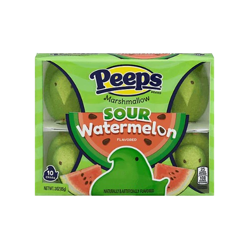 Peeps Marshmallow Bunnies Sour Watermelon Chicks 10ct (85g)
