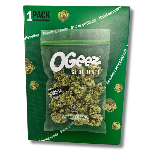 Ogeez Krunch Popping Candy Flavour Canabis Shaped Chocolate (35g)