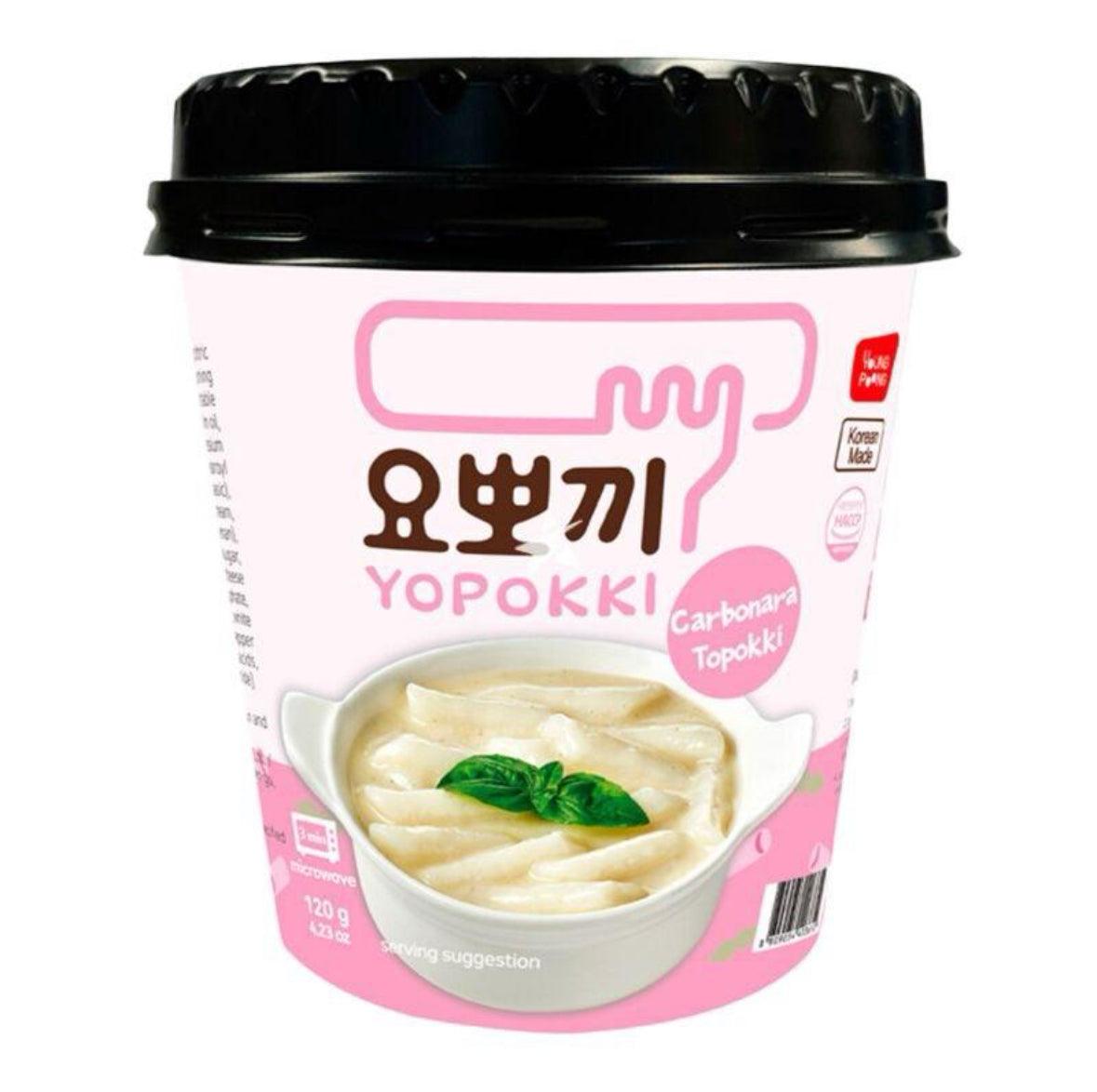 Young Poong Carbonara Yopokki Rice Cake Cup Instant Topokki