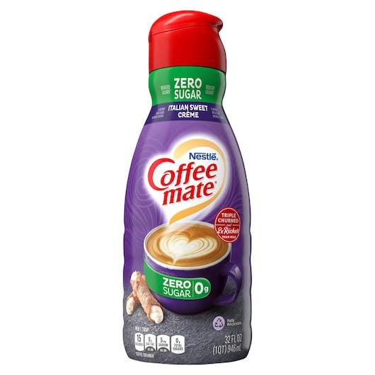 Coffee Mate Italian Sweet Creme Zero Sugar Liquid Coffee Creamer (32oz)