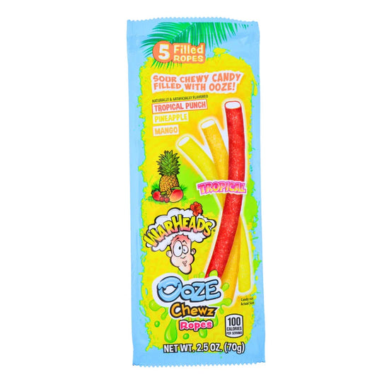 Warheads Ooze Chewz Tropical Ropes - 70g