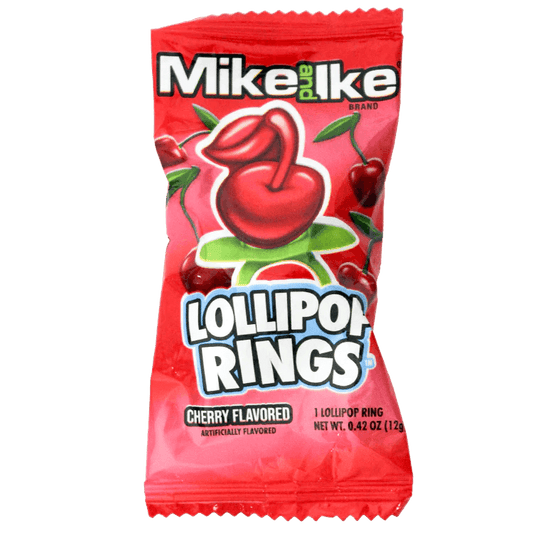 Mike & Ike Lollipop Rings Cherry (12g)