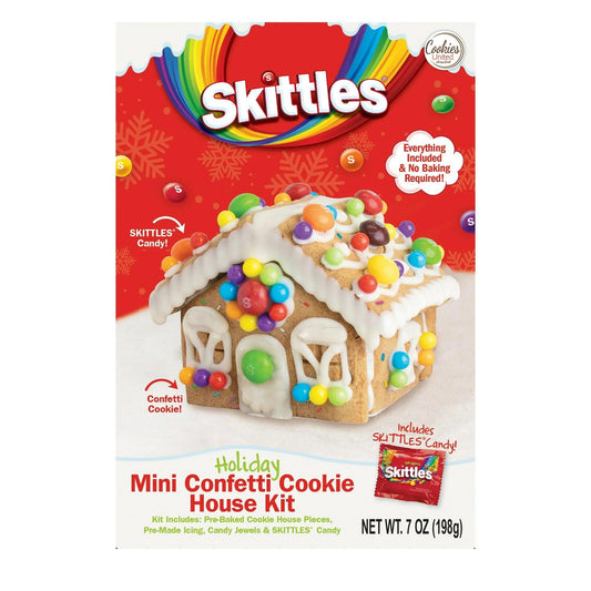 Skittles Mini Confetti Cookie House Kit (198g)