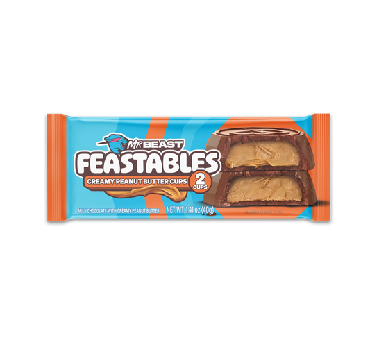 Mr Beast Feastables Peanut Butter Cups (Pack Of 2 Cups) *NEW*
