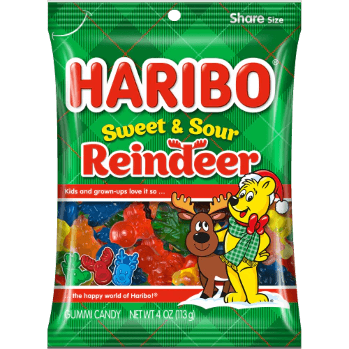Haribo Sweet & Sour Reindeer (113g)