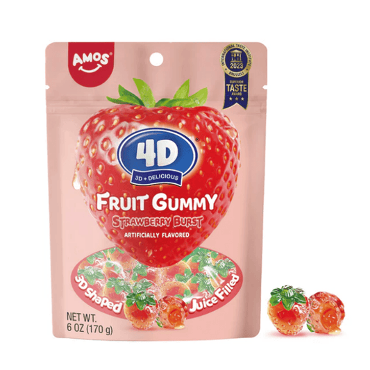 Amos 4D Gummy Strawberry Burst (170g)