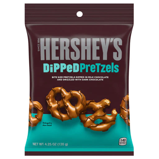 Hershey's - Milk Chocolate Dipped Pretzels (120g)