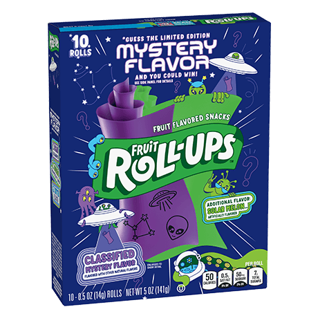 Mystery Flavour Space Theme Fruit Roll Ups Betty Crocker (Full Box of 10)