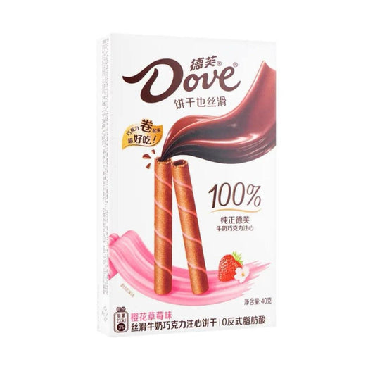 Galaxy Dove Cherry Blossom & Strawberry Cookie Wafer Sticks (40g) (China)