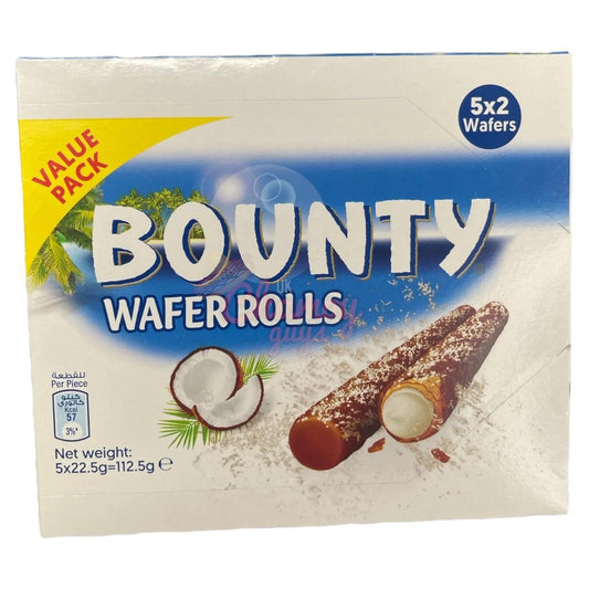 Bounty Wafer Crispy Rolls 5 Pack (5x22.5g) (Dubai)