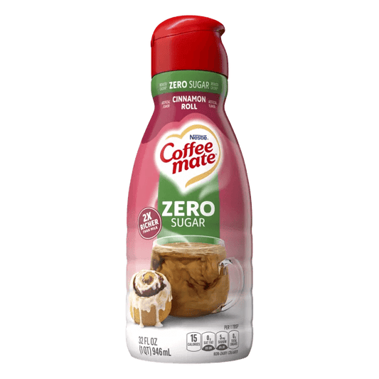 Coffee Mate Cinnamon Roll Zero Sugar Liquid Coffee Creamer Flavour (32oz)