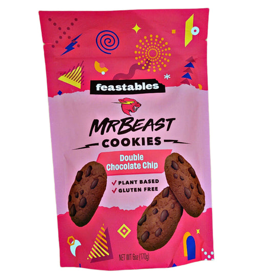 Mr Beast Feastables Double Chocolate Chip Cookies - 170g