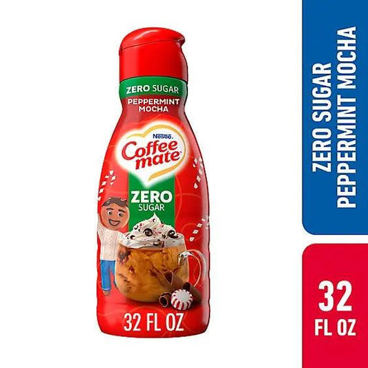 Coffee Mate Peppermint Mocha Zero Sugar Liquid Coffee Creamer (32oz)