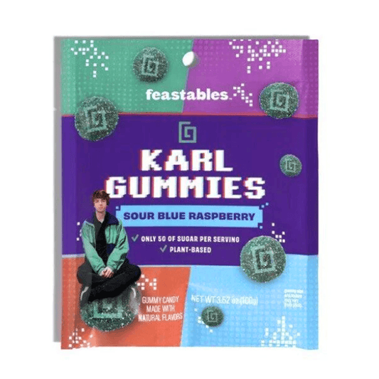 Mr Beast Feastables Karl Gummies Sour Blue Raspberry (100g)