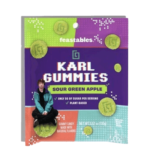 Mr Beast Feastables Karl Gummies Sour Green Apple (100g)