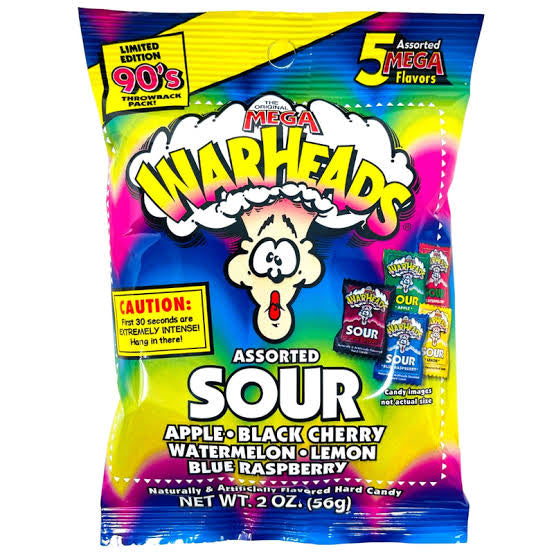 Warheads Hard Candy - Assorted Sour 56g