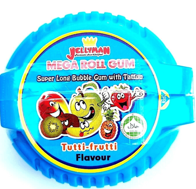 JellyMan - Mega Roll Gum - Tutti-Fruiti