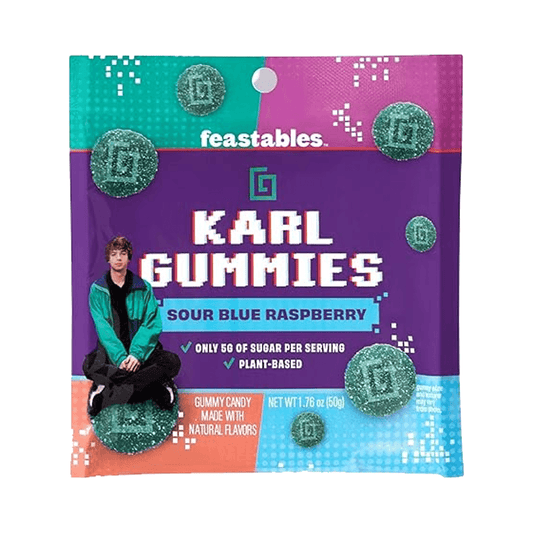 Mr Beast Feastables Karl Gummies Sour Blue Raspberry (50g)