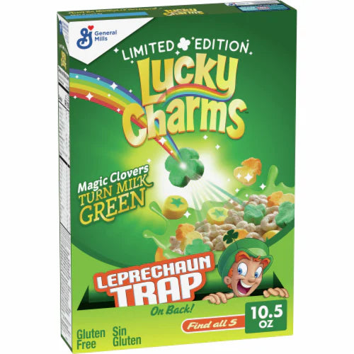 Lucky Charms Limited Edition Green Magic Clovers - 297g - CentralSweetSupply