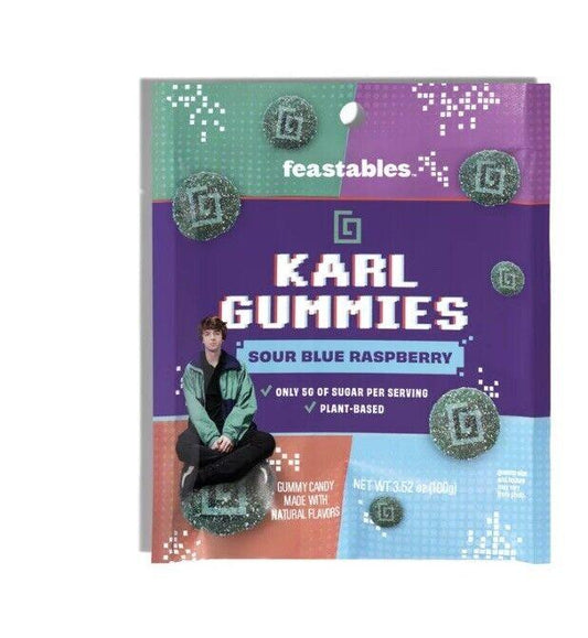 Mr Beast Feastables Karl Gummies Sour Blue Raspberry - 100g