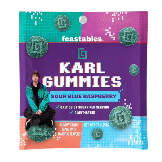 Mr Beast Feastables Karl Gummies Sour Blue Raspberry - 50g