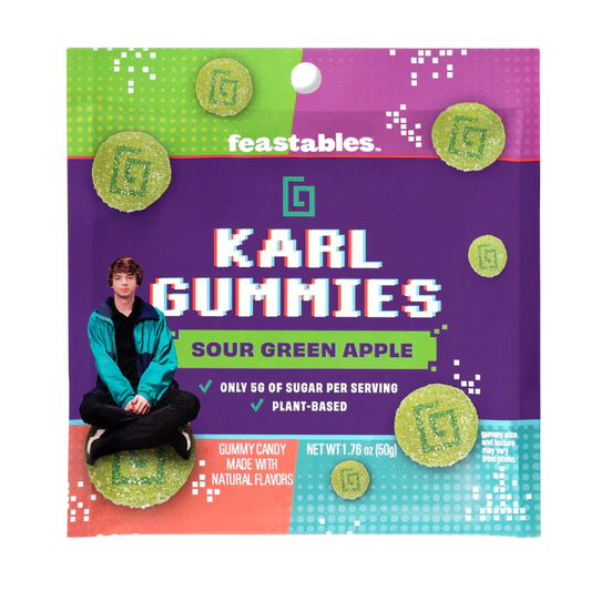 Mr Beast Feastables Karl Gummies Sour Green Apple - 50g