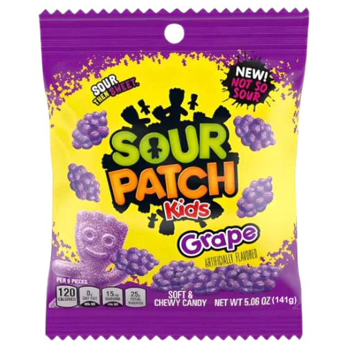 Sour Patch Kids Grape Peg Bag - 141g