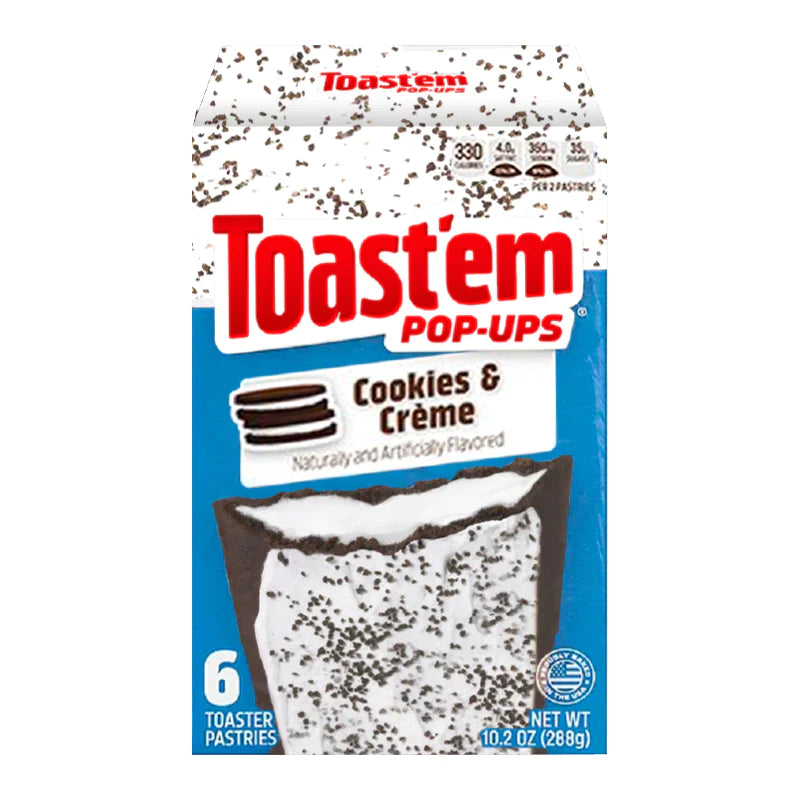 Toest'em Pop Ups Frosted Cookies & Creme Toaster Pastries (288g)